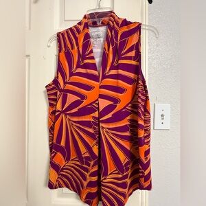 Cupio Women's Vibrant Orange and Purple Blouse